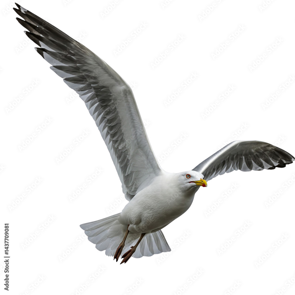 Obraz premium Seagull isolated on transparent or white background, png