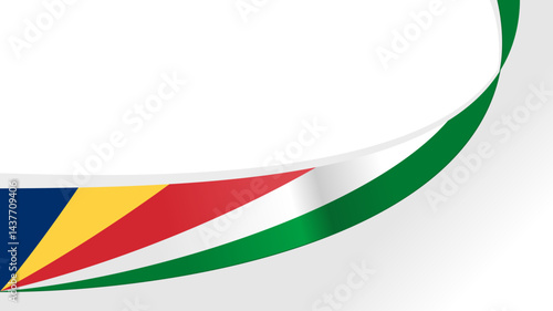 wavy Seychelles flag vector background with copy space for text. Seychelles national day