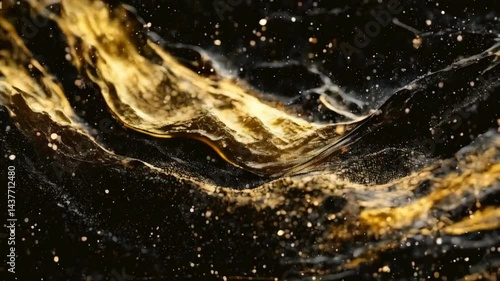 Wallpaper Mural Abstract black and gold background	 – AI animation, 4K video	 Torontodigital.ca