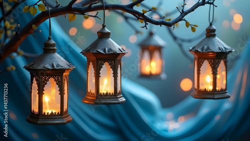 old lantern in the night