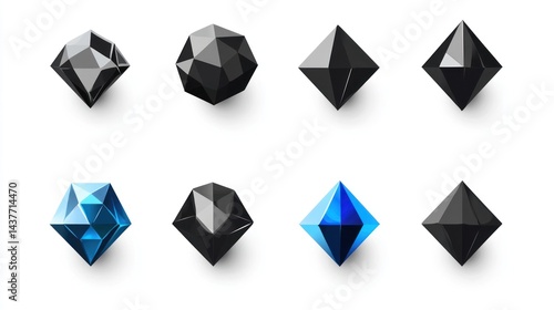 Free Download Diverse Gems Assorted shapes of crystals for design, illustration and advertising - GFXLoad