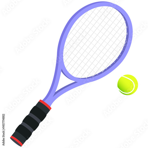 Tennis Racket and Ball