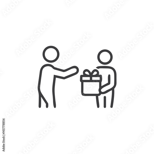 Gift Giving Icon for Celebrations and Special Occasions - Perfect for Holiday Websites, Event Planning and E-commerce Gift Sections