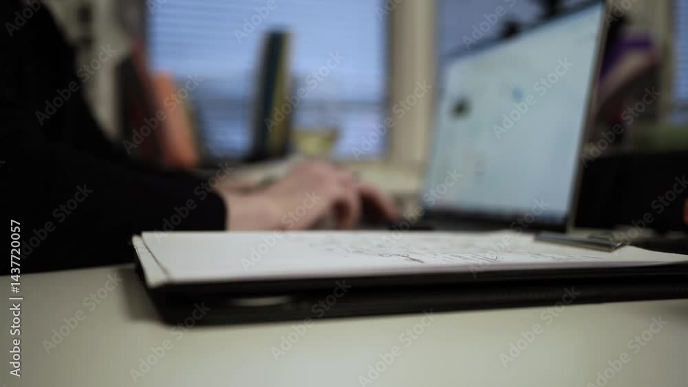 Man Journaling - Focused Handwriting in a Notebook to Self-Help During Depression Man Journaling - Focused Handwriting in a Notebook to Self-Help During Depression