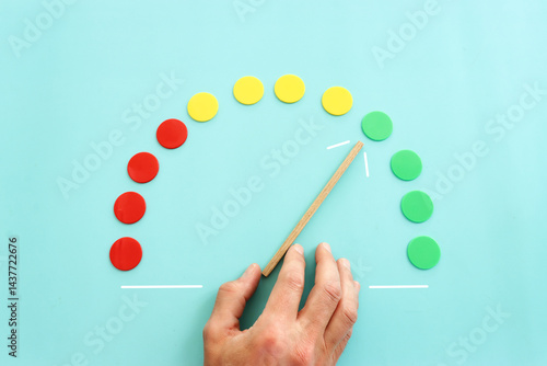 Φωτογραφία Concept image of risk level measure