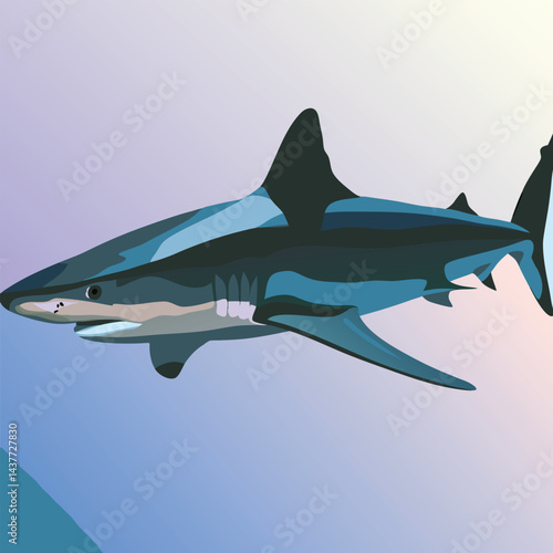 "Dynamic Shark Silhouette Collection Featuring Great White, Hammerhead, and Ocean Wildlife Scenes Vector Illustration"