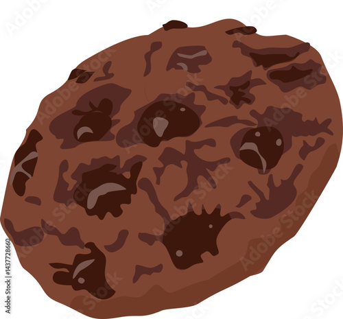 Chocolate biscuits vector illustration