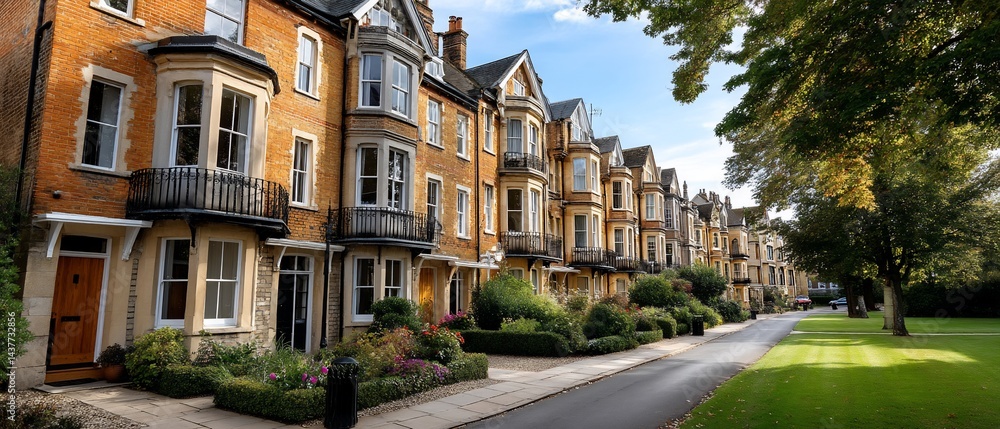 custom made wallpaper toronto digitalRow of Historic Terraced Houses