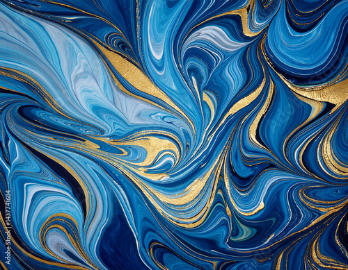 Blue Marble seamless gilded  pattern. Design element for sale banners, posters, labels, and gift wrapping paper.