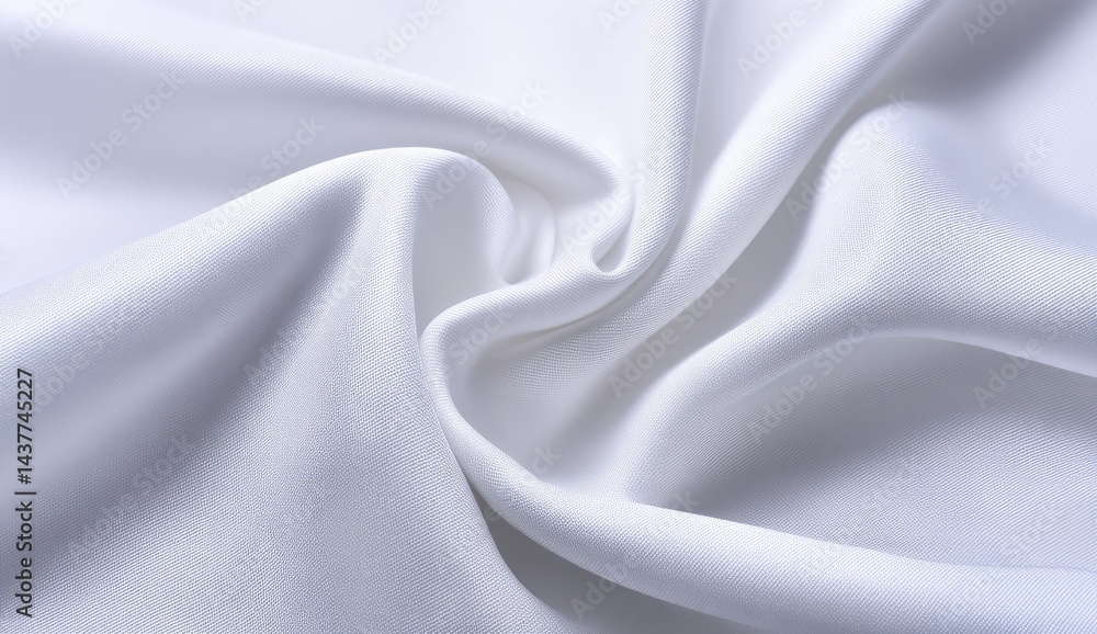 Obraz premium Smooth white fabric folds (1)