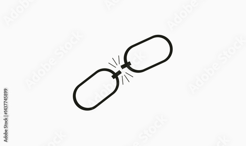 Broken link icon design vector illustration for use.
