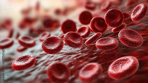 high-resolution red blood cells close-up for medical and biological research photography