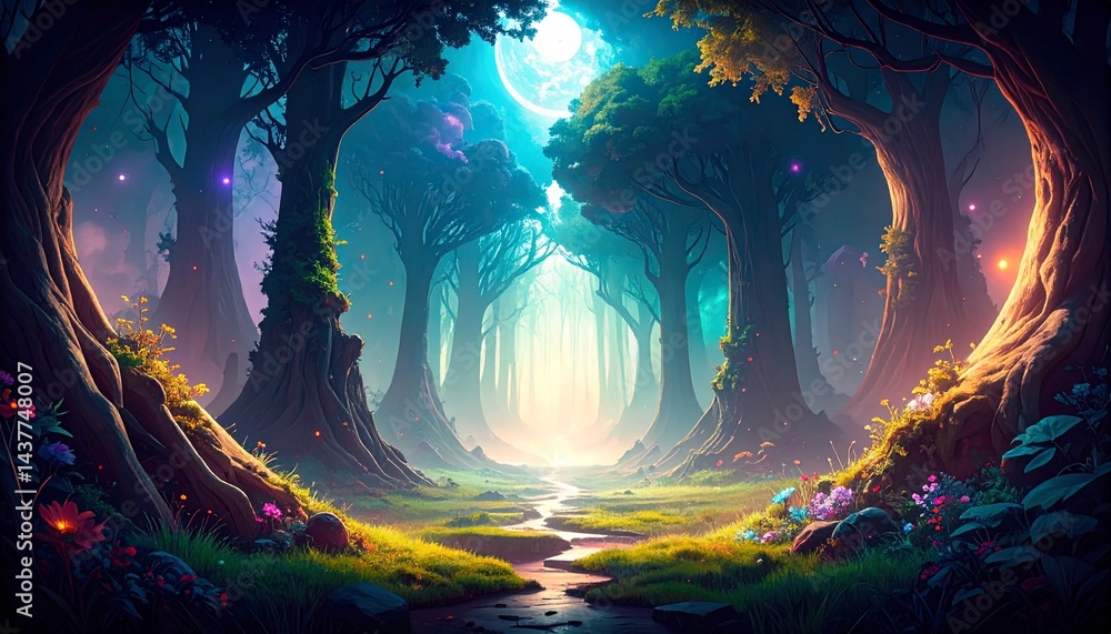 fantasy landscape with space fantasy landscape with space