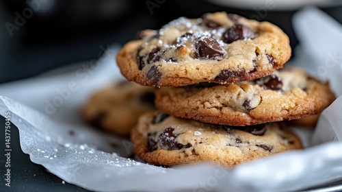 Wallpaper Mural Stacked chocolate chip cookies Torontodigital.ca