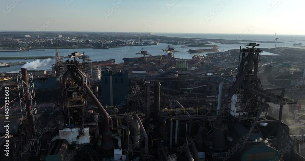 Steel manufacturing in Ijmuiden, the Netherlands. Steel manufacturing in Ijmuiden, the Netherlands.