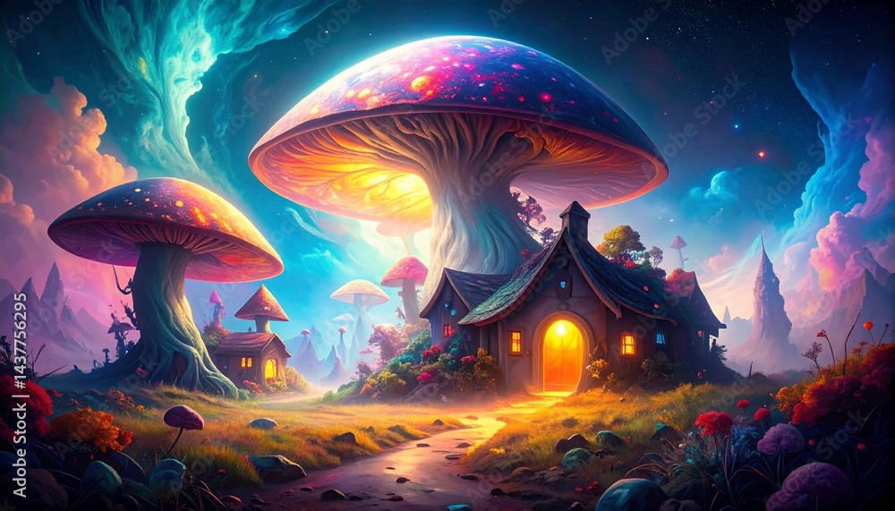 Obraz premium the magic mushroom