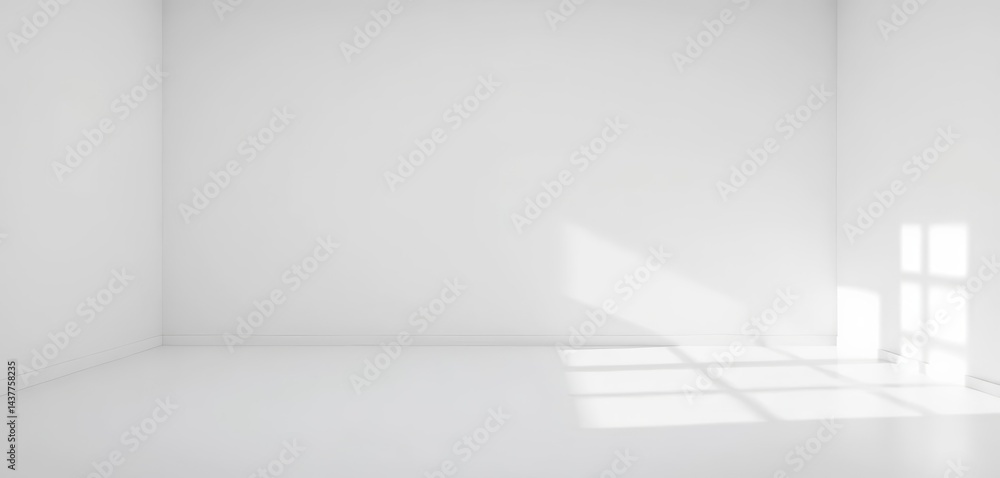 Empty white studio, soft shadows, blurred background, ample copy space, soft focus, empty space Empty white studio, soft shadows, blurred background, ample copy space, soft focus, empty space