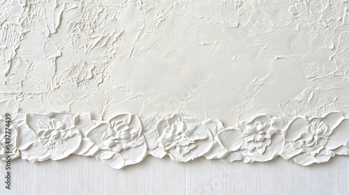 White Floral Texture Background.