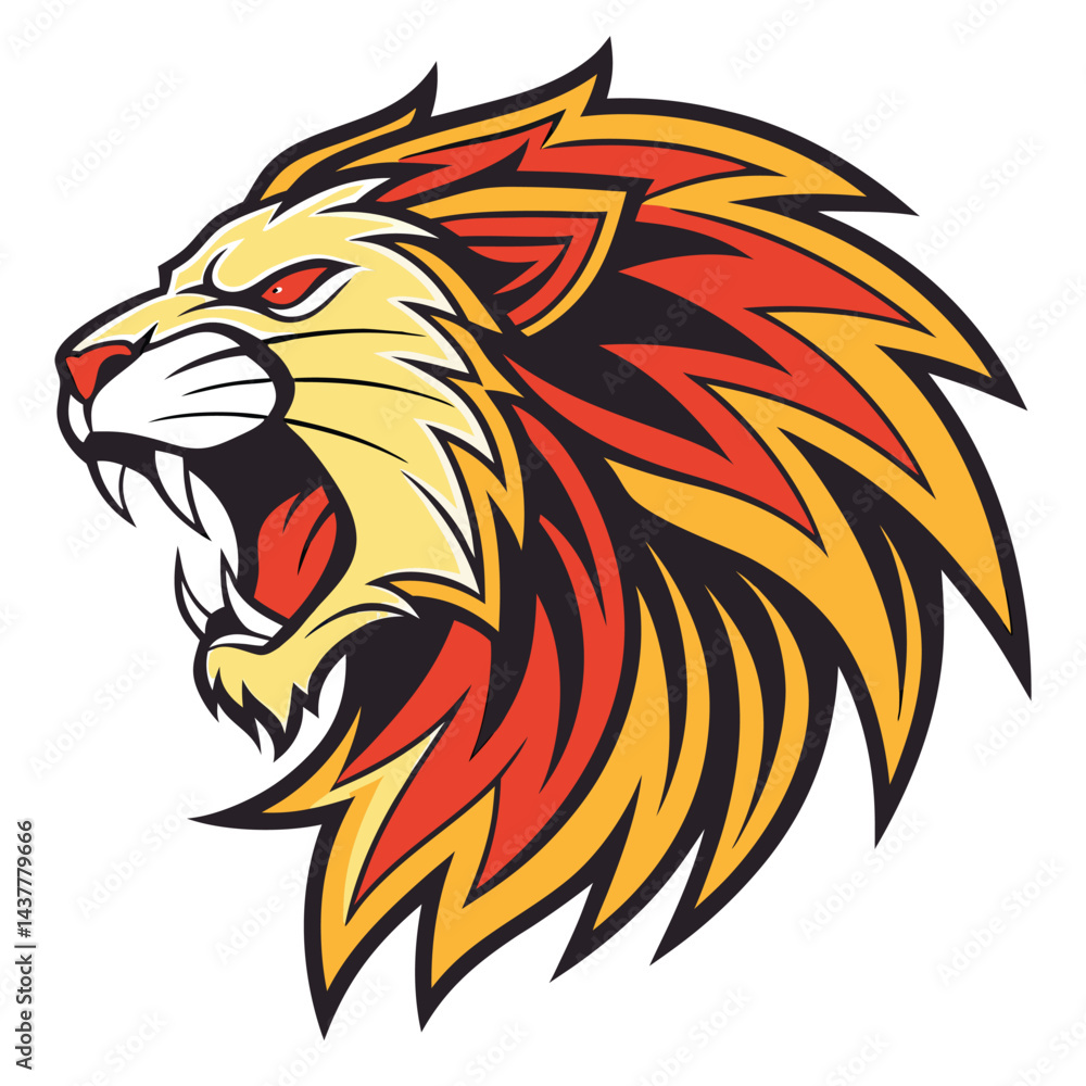 Obraz premium Roaring Lion Mascot