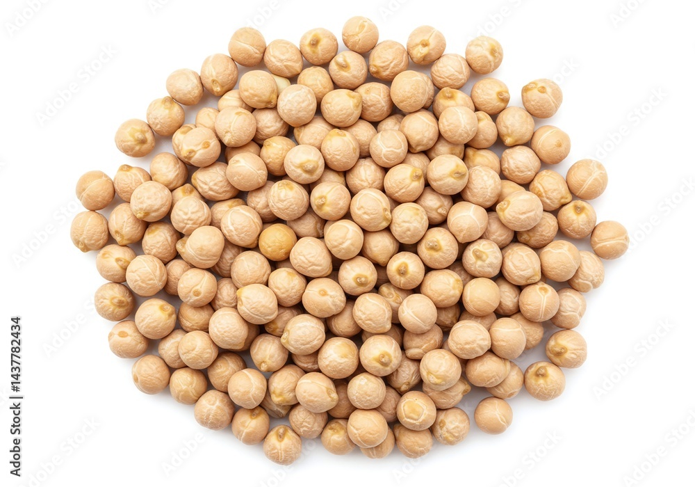 Pile of chickpeas isolated on white background Pile of chickpeas isolated on white background
