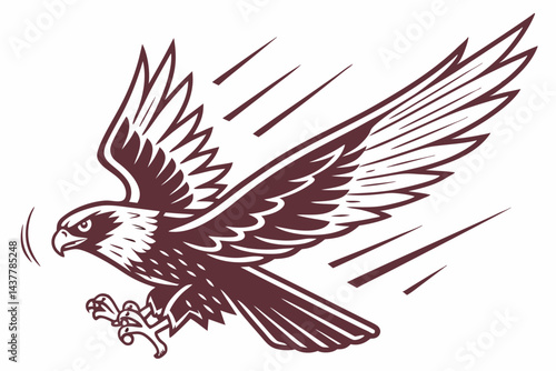 Falcon In Mid Dive Claws Extended Dynamic Pose