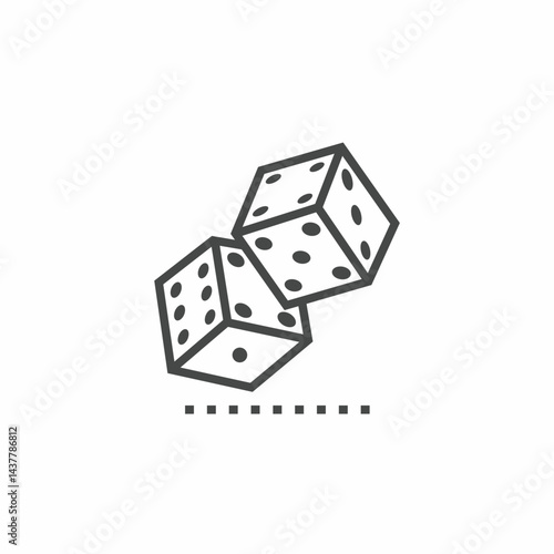 Dice vector collection. Illustration design for business. Stock vector.