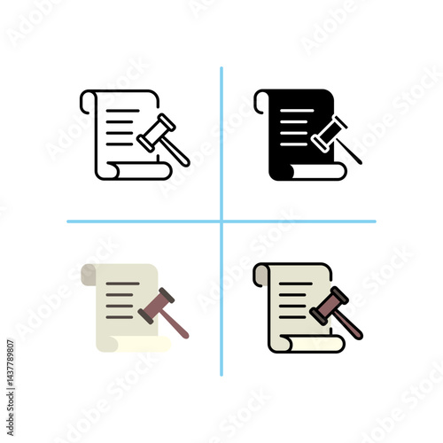 Justice court document Legal and Law Icon