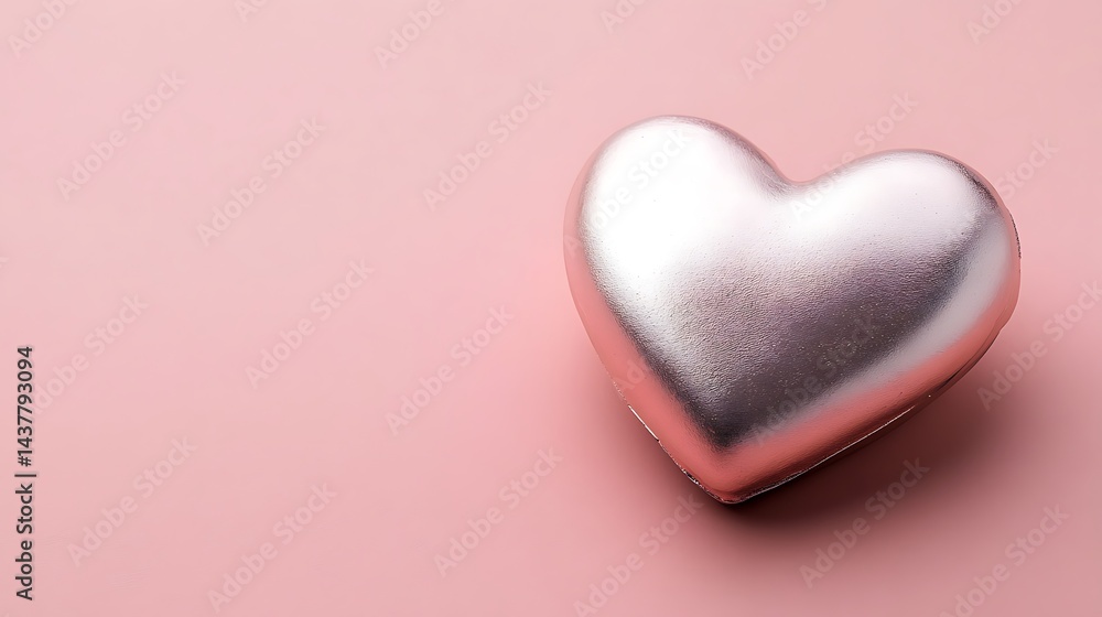 Silver heart with pink background. Silver heart with pink background.