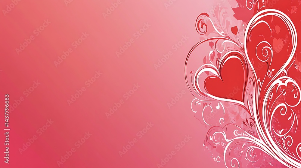 Romantic Hearts Floral Design. Romantic Hearts Floral Design.