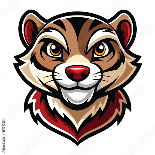 Cartoon animal head, stylized design