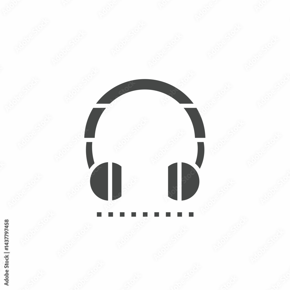 Vector. Headphone symbol. Icon symbol design template. Vector. Headphone symbol. Icon symbol design template.