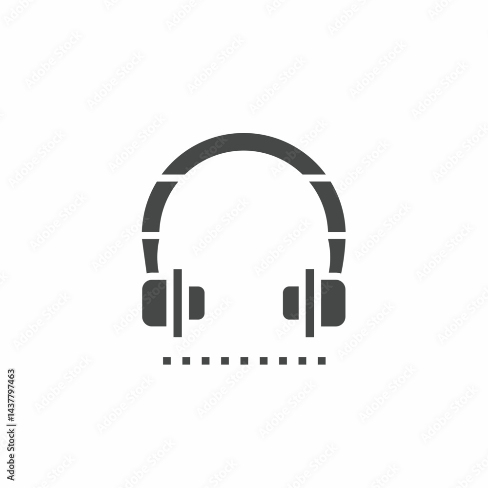 Vector. Headphone symbol. Icon symbol design template. Vector. Headphone symbol. Icon symbol design template.