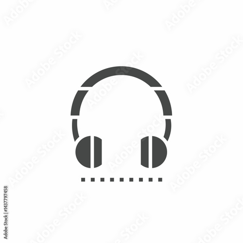 Vector. Headphone symbol. Icon symbol design template.