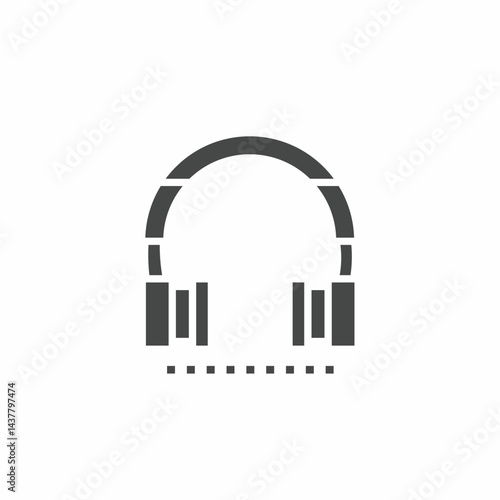 Vector. Headphone symbol. Icon symbol design template.