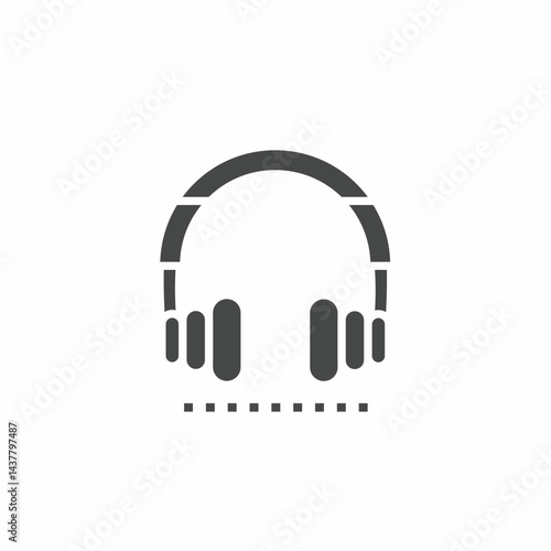 Vector. Headphone symbol. Icon symbol design template.