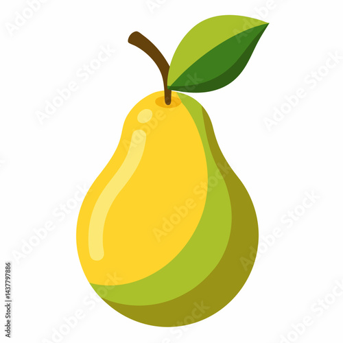 pears isolated on white background