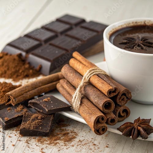 chocolate and cinnamon