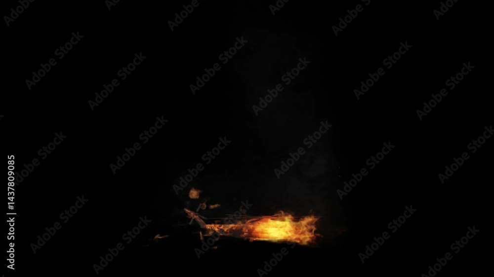 Army helicopter burning on transparent background
3d rendering with alpha channel of fire simulation (the background is transparent)
Army helicopter burning on transparent background
3d rendering with alpha channel of fire simulation (the background is transparent)
