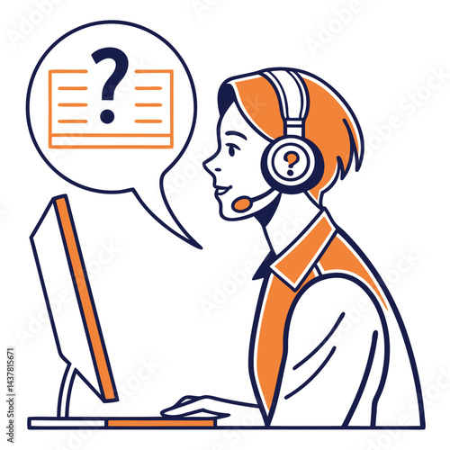 Customer Service Representative Answering Questions Online