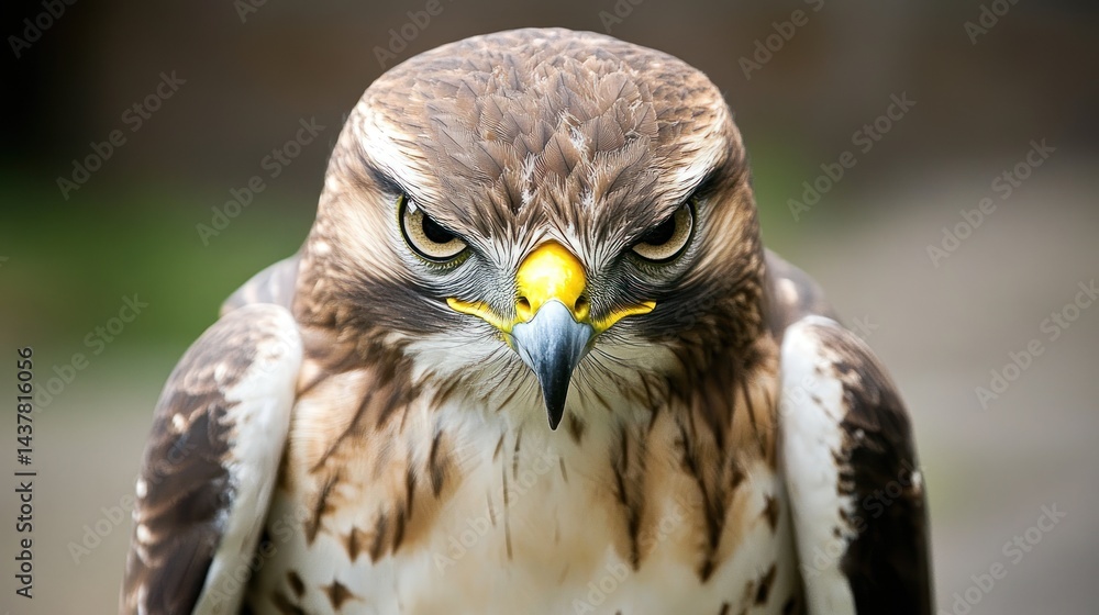Close-up of fierce hawk's face Close-up of fierce hawk's face