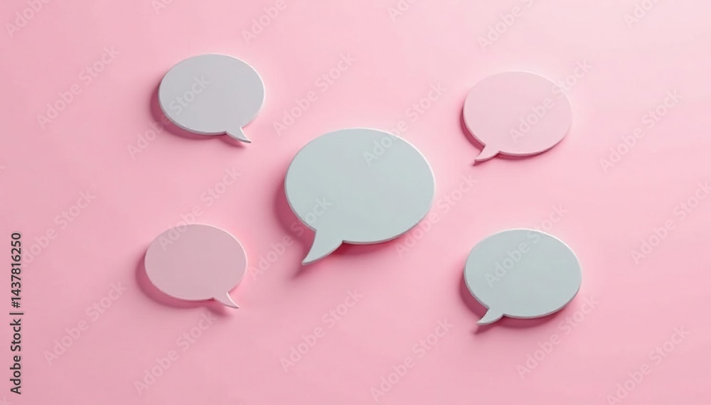 Subtle grey speech bubbles on a pastel pink background Subtle repeating pattern , grey, soft Subtle grey speech bubbles on a pastel pink background Subtle repeating pattern , grey, soft