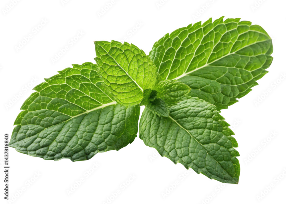 Fresh mint leaf with vibrant green texture and detailed veins creating natural and refreshing look perfect for culinary or herbal use Fresh mint leaf with vibrant green texture and detailed veins creating natural and refreshing look perfect for culinary or herbal use