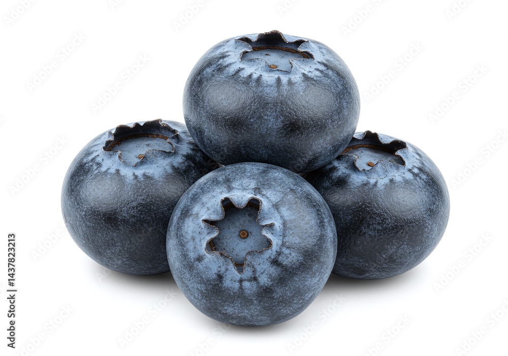 Fototapeta premium of fresh blueberries isolated on white background