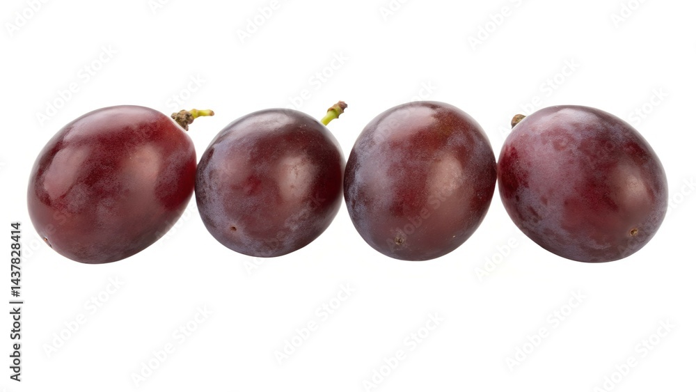 Obraz premium A group of ripe red plums, ideal for fruit-related marketing and culinary applications.