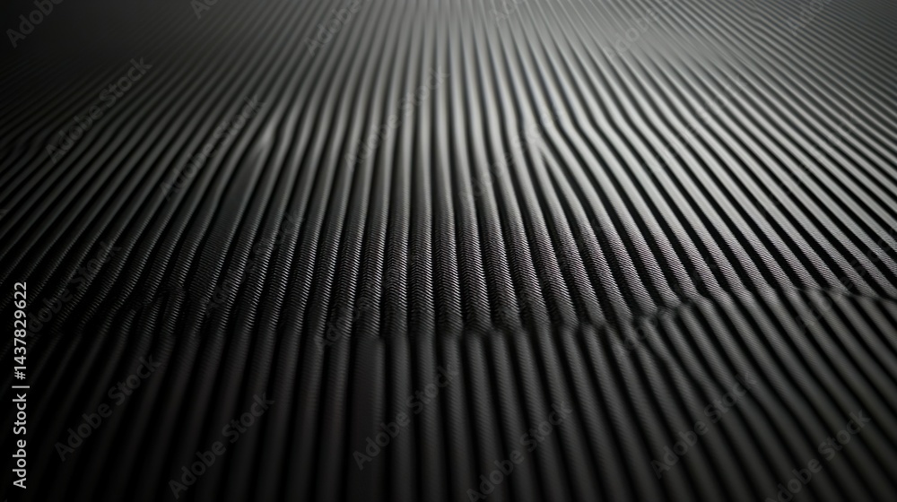 Dark textured background featuring the diagonal linear pattern of woven carbon fiber material with subtle light reflections. Dark textured background featuring the diagonal linear pattern of woven carbon fiber material with subtle light reflections.