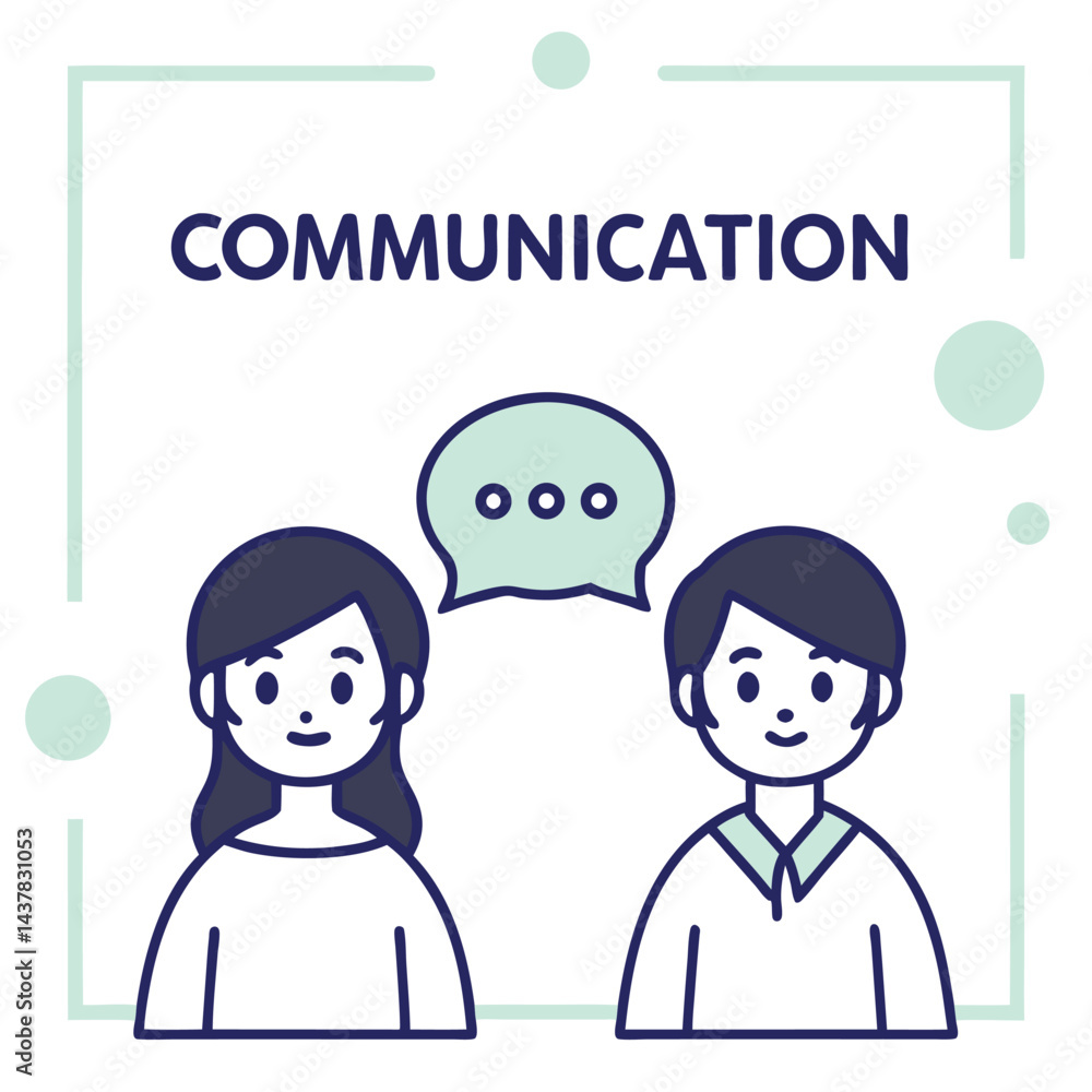 Simple Illustration of Two People Communicating Simple Illustration of Two People Communicating