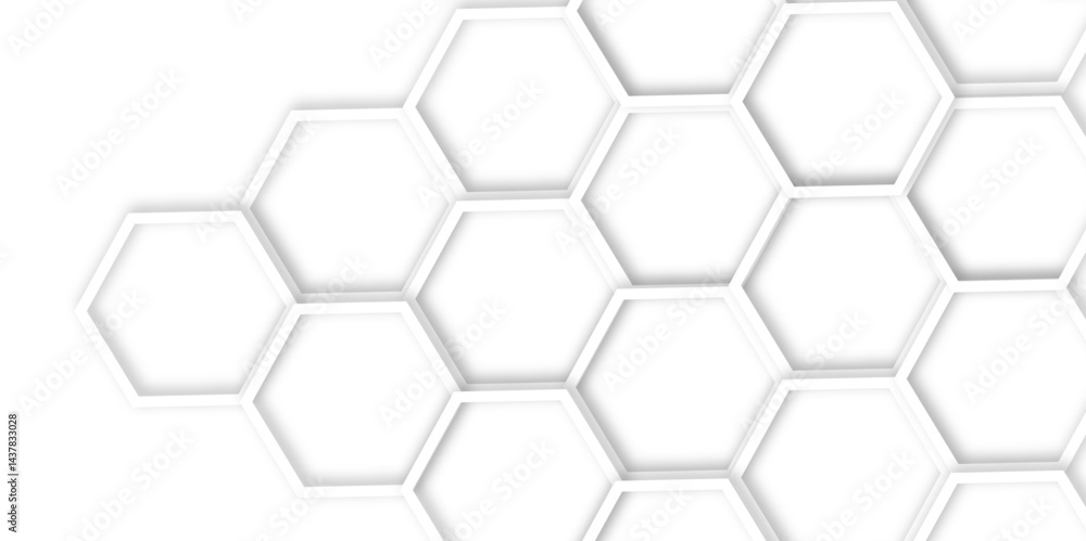 Abstract geometric technology 3d white light structure technology out line hexagon polygonal honeycomb luxury pattern vector background. Abstract geometric technology 3d white light structure technology out line hexagon polygonal honeycomb luxury pattern vector background.