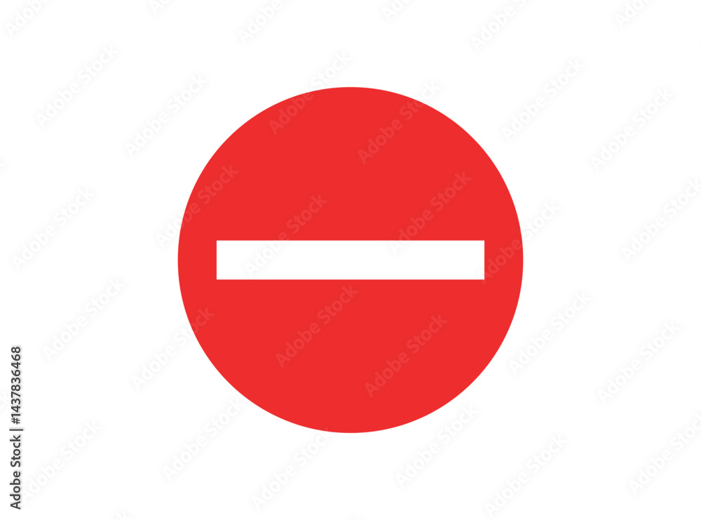 Red - Mistake Symbol on Green Background Red - Mistake Symbol on Green Background