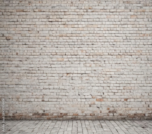 Weathered white brick wall, rough texture, grunge aesthetic  , old brick wall, worn