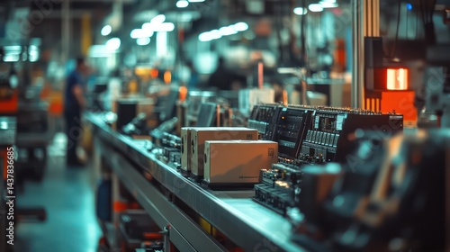 Production line circuits boxes manufacturing environment